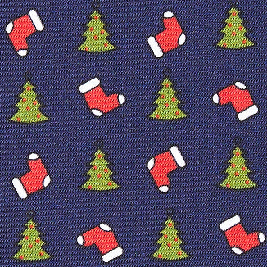 DARK BLUE SARTORIAL HOLIDAY SILK TIE