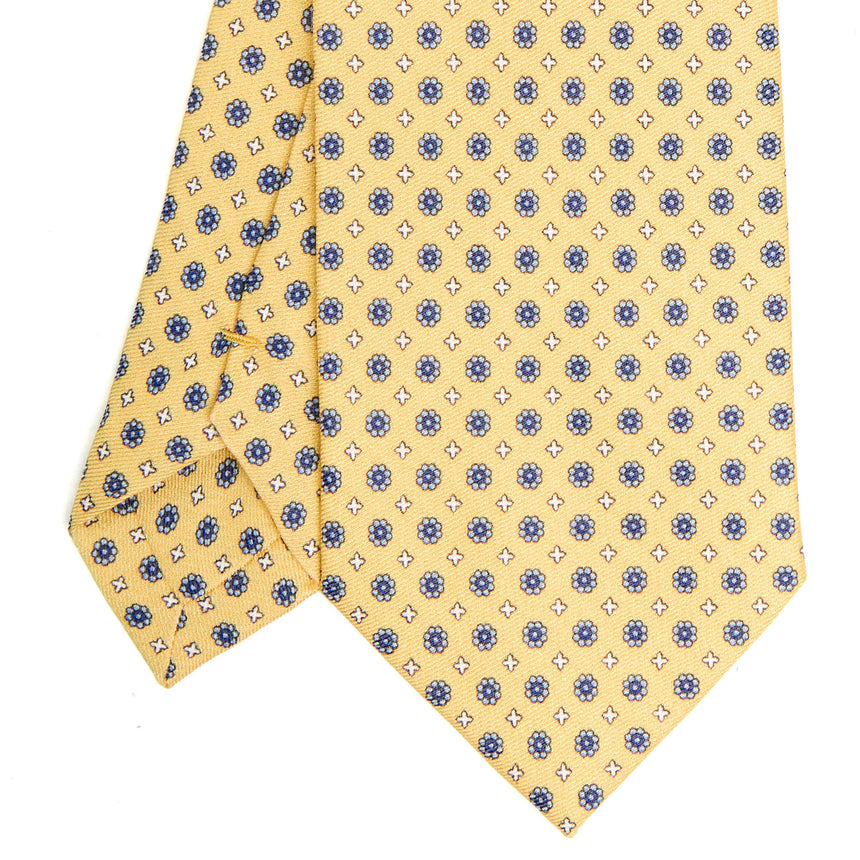 YELLOW SILK AND ORANGE FIBER TIE