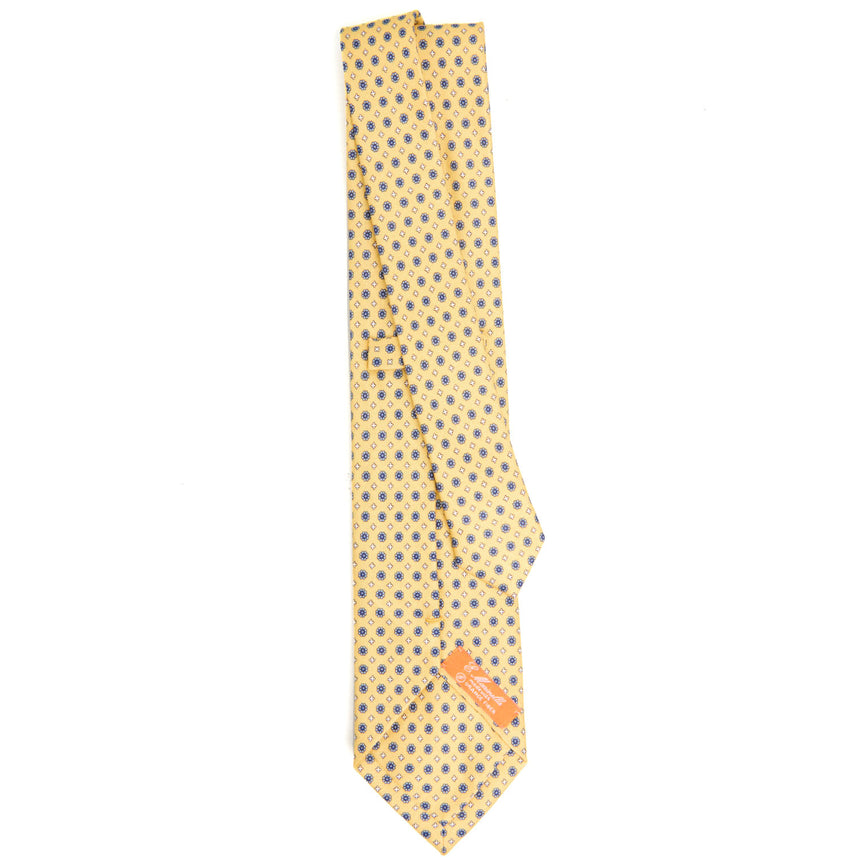 YELLOW SILK AND ORANGE FIBER TIE