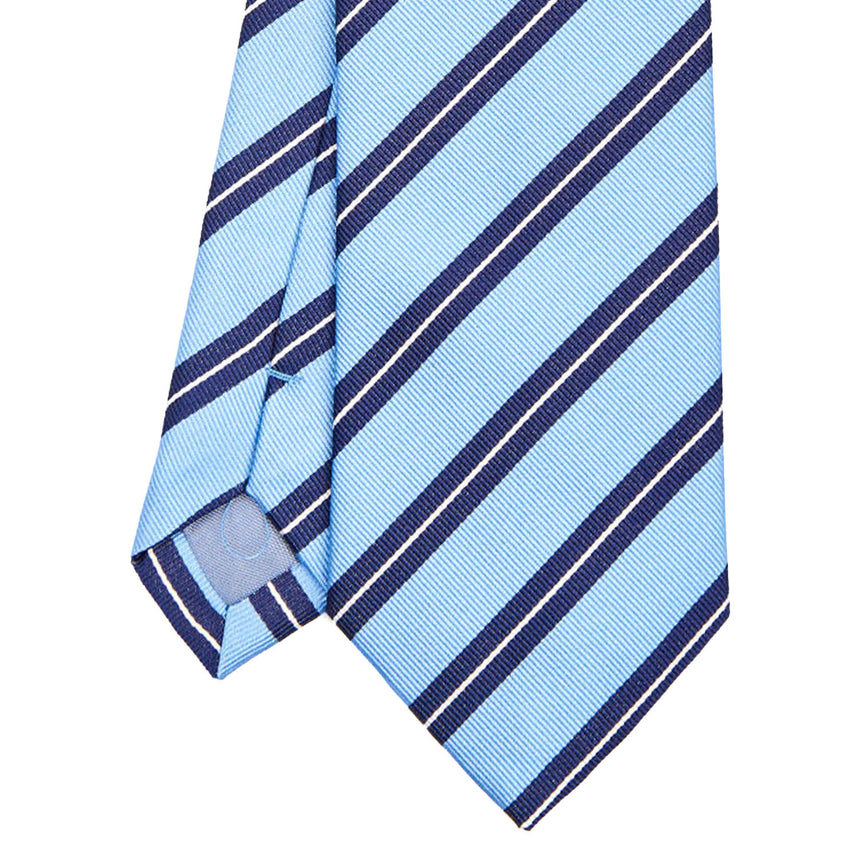 LIGHT BLUE REGIMENTAL JACQUARD SILK TIE