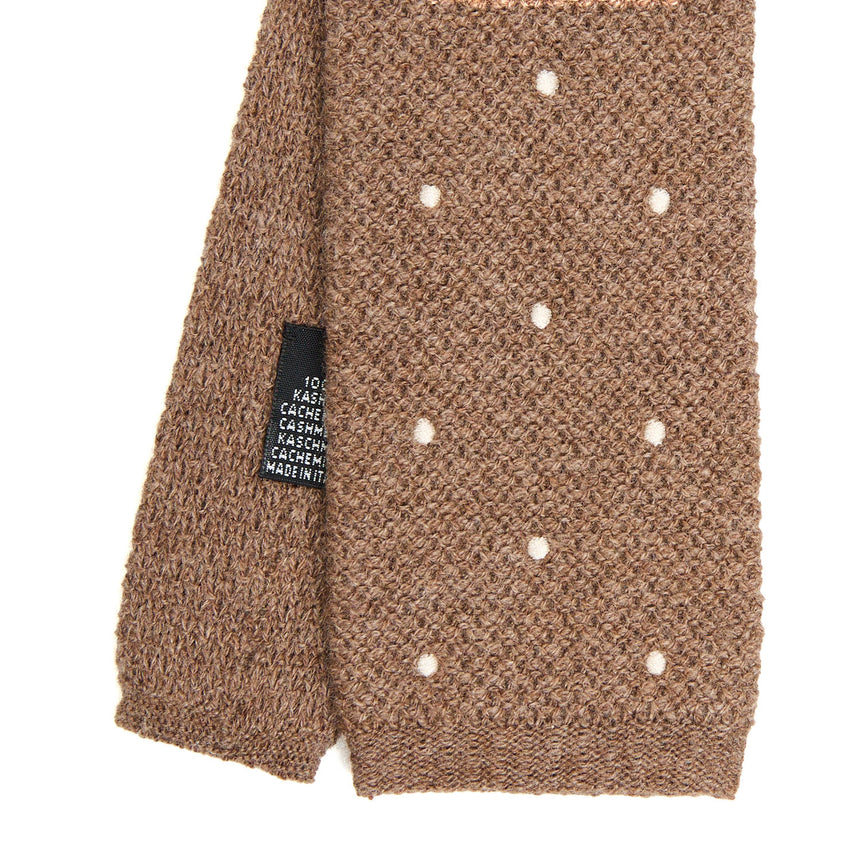 CRAVATTA TRICOT IN CASHMERE BEIGE
