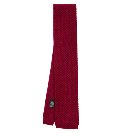 BURGUNDY CASHMERE KNITTED TIE