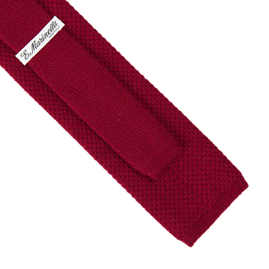 BURGUNDY CASHMERE KNITTED TIE