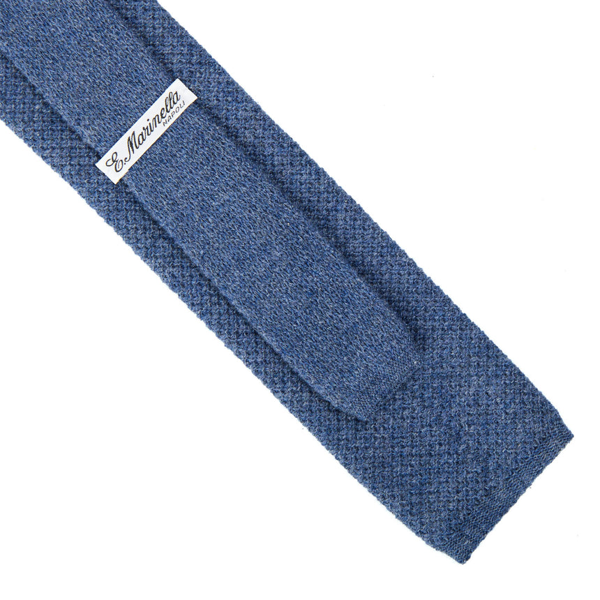 BLUE CASHMERE KNITTED TIE