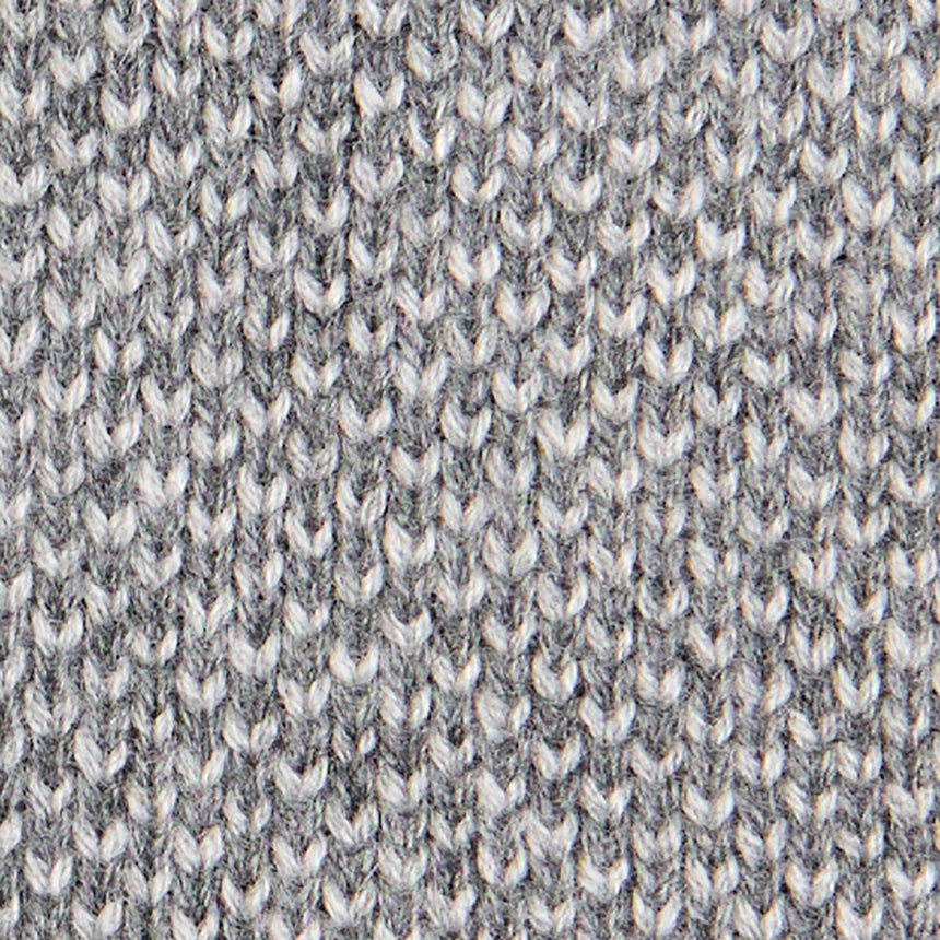 LIGHT GREY CASHMERE KNITTED TIE