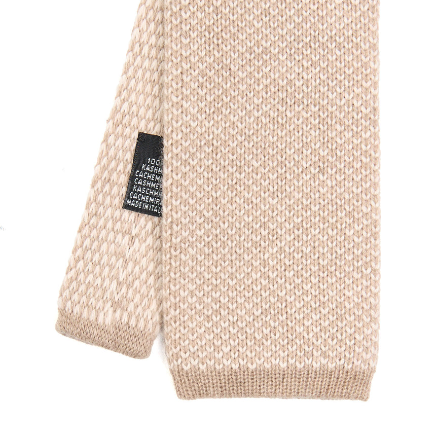 CRAVATTA TRICOT IN CASHMERE BEIGE