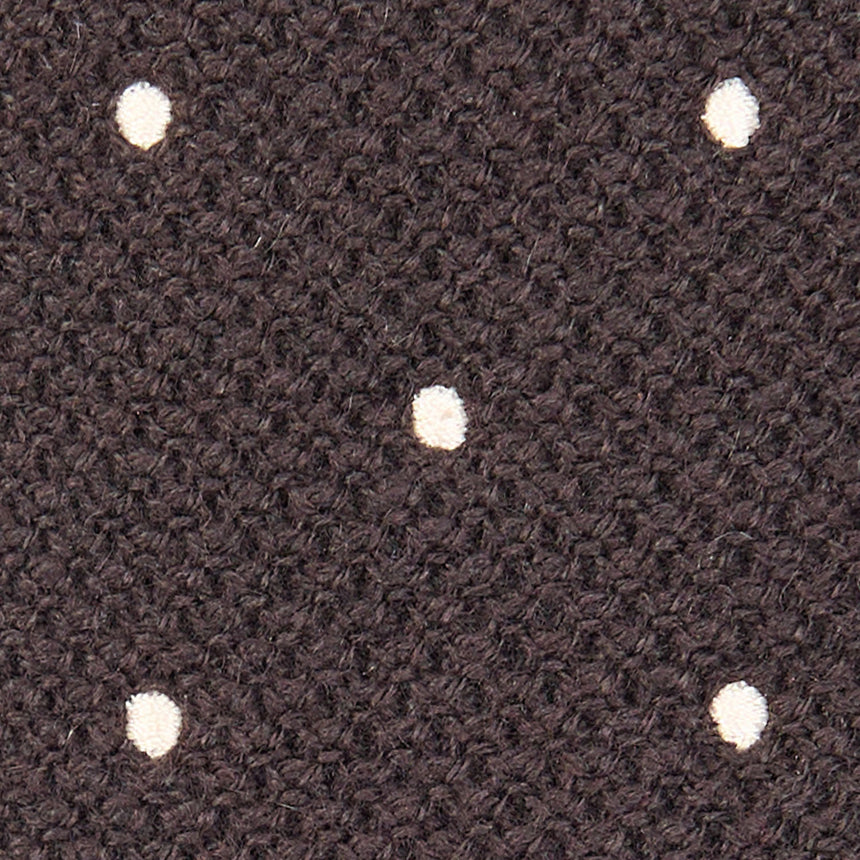 DARK BROWN CASHMERE KNITTED TIE