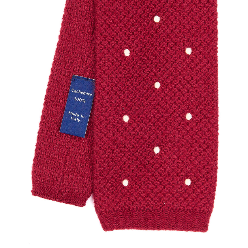 CRAVATTA TRICOT IN CASHMERE BORDEAUX