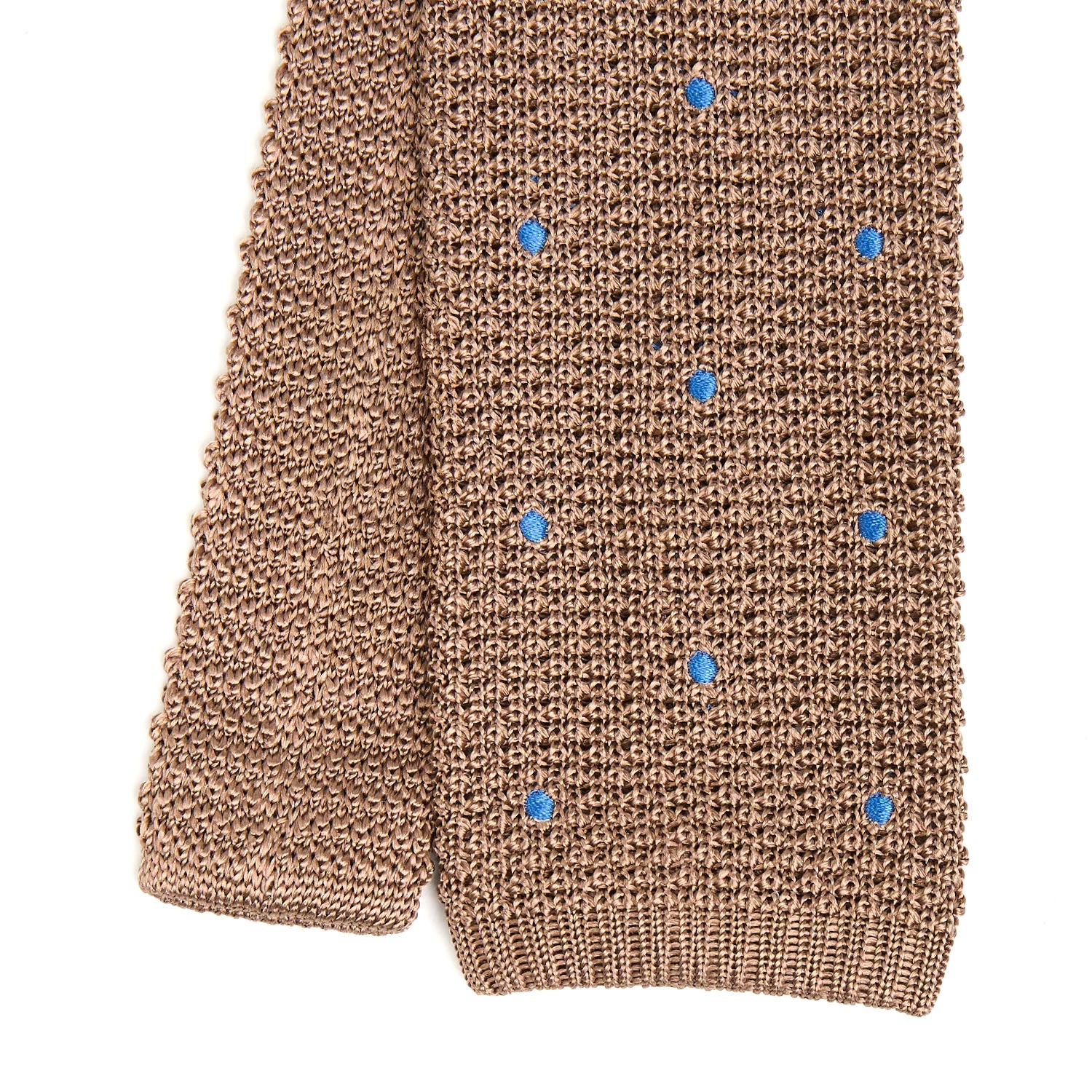 light brown knitted tie