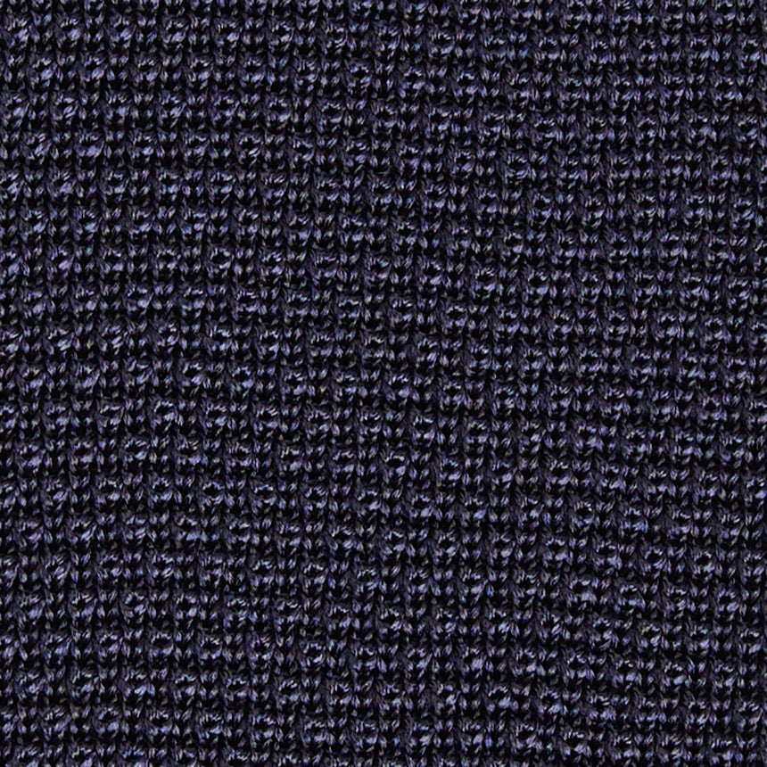 DARK BLUE SILK KNITTED TIE