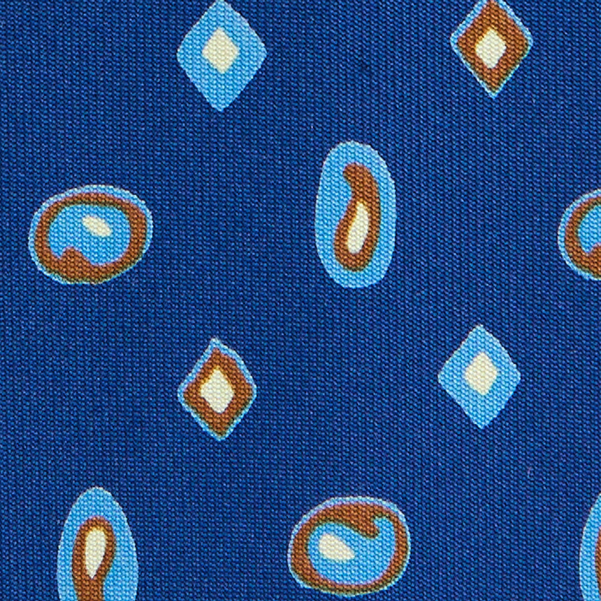 CRAVATTA IN SETA BLU 