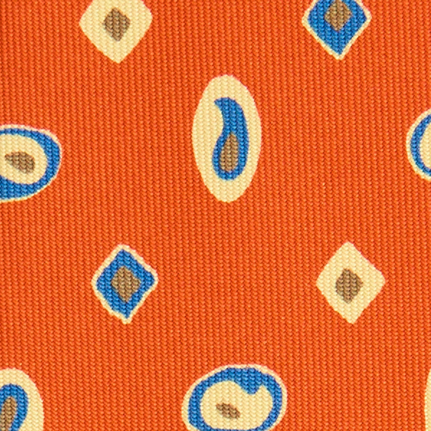 CRAVATTA IN SETA ARANCIONE 