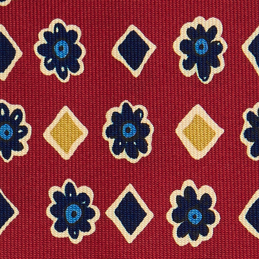 CRAVATTA IN SETA BORDEAUX 