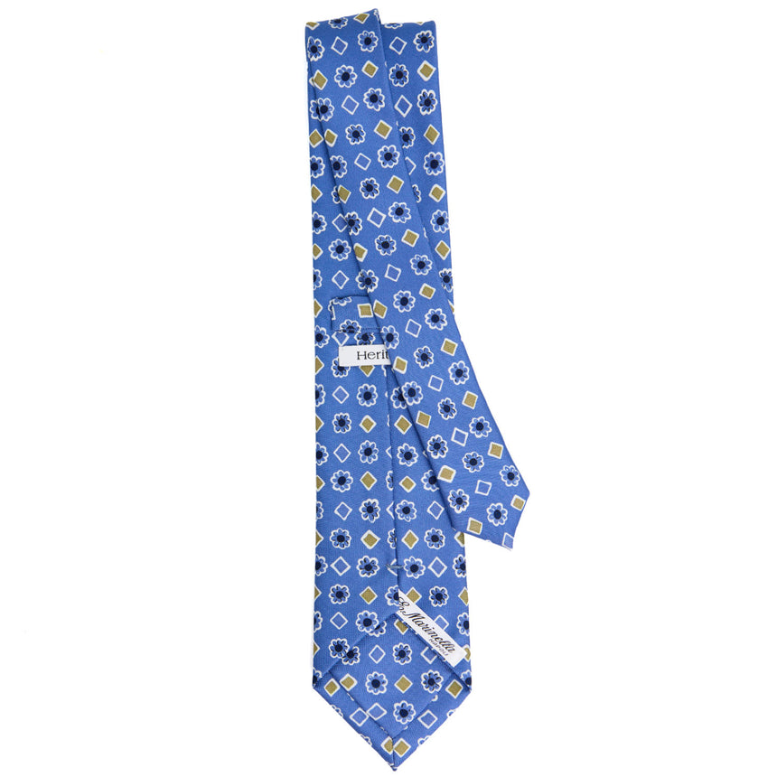 CRAVATTA IN SETA AZZURRO POLVERE 