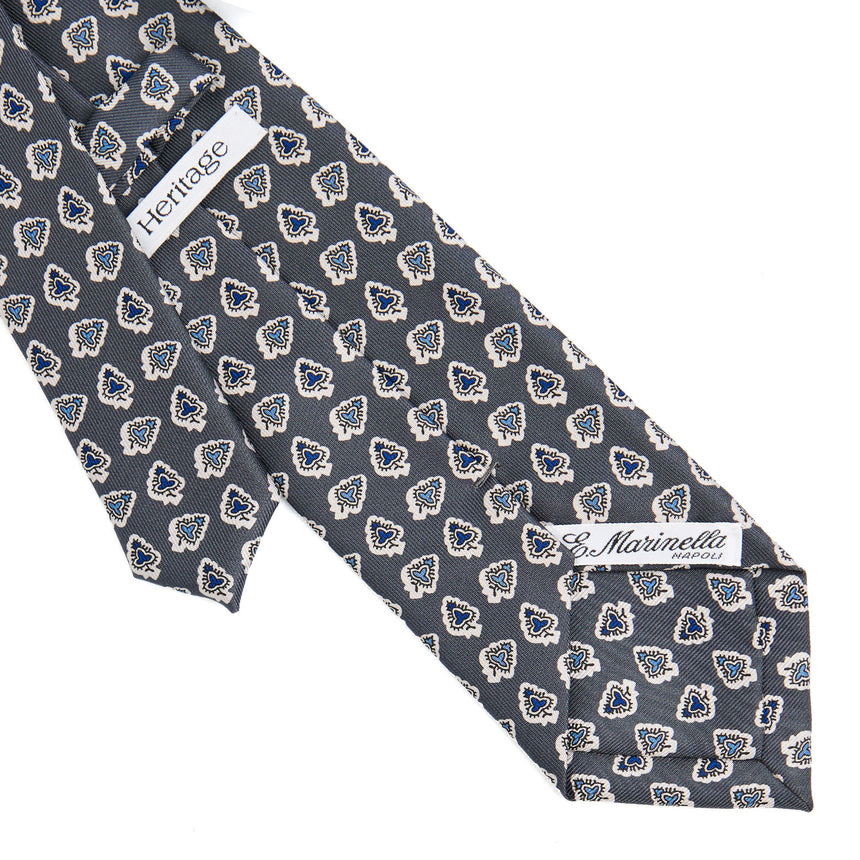 GREY SILK TIE