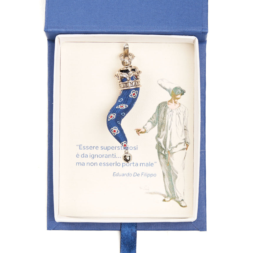 CORNETTO IN SETA BLU