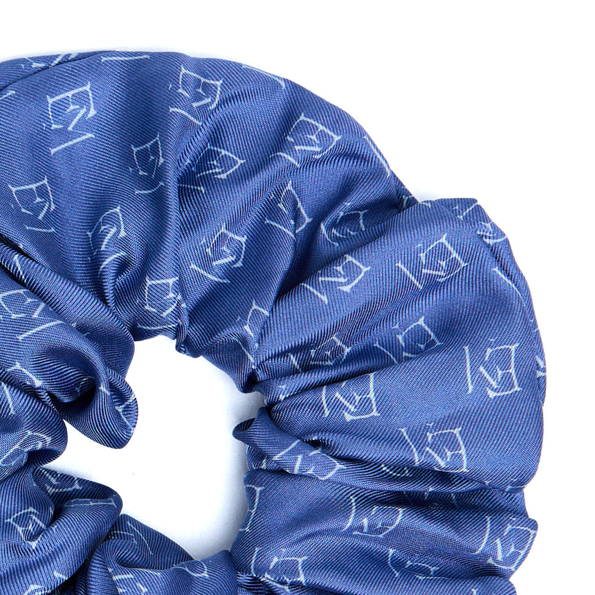 BLUE SILK SCRUNCHIE
