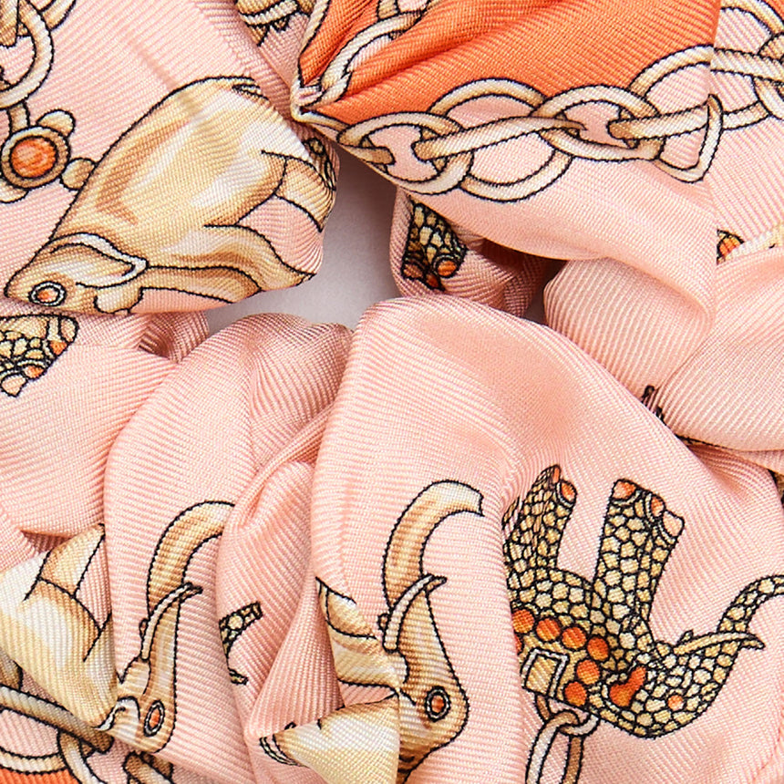 ORANGE SILK SCRUNCHIE