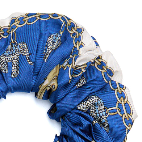 ELASTICO PER CAPELLI IN SETA BLU
