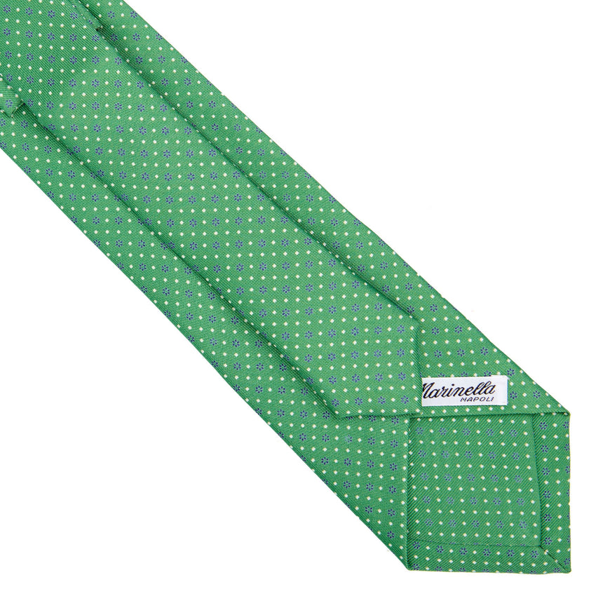 CRAVATTA EXTRA LONG IN SETA STAMPATA VERDE