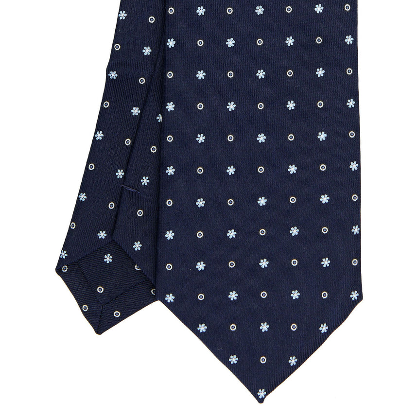 CRAVATTA SARTORIALE EXTRA LONG IN SETA BLU SCURO