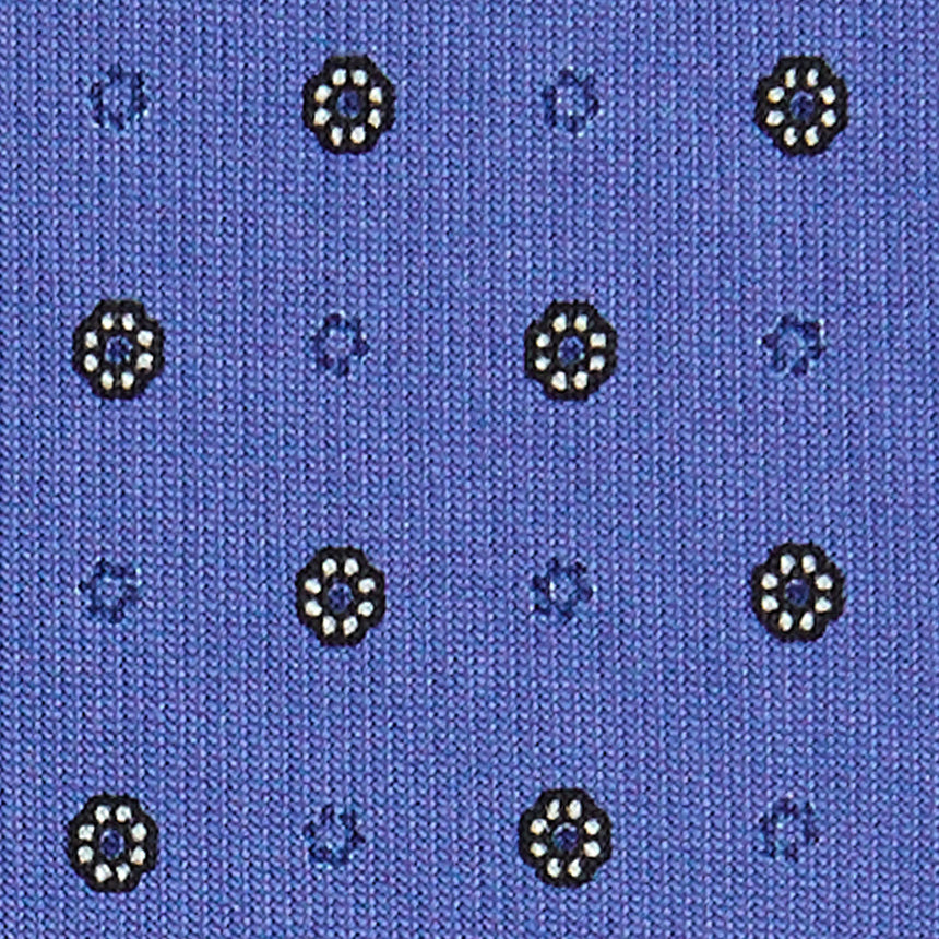 POWDER BLUE EXTRA LONG PRINTED SILK TIE