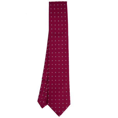 FUCHSIA EXTRA LONG PRINTED SILK TIE