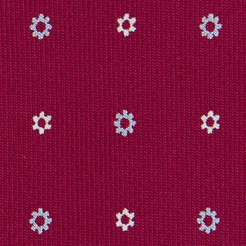 CRAVATTA EXTRA LONG IN SETA STAMPATA FUCSIA