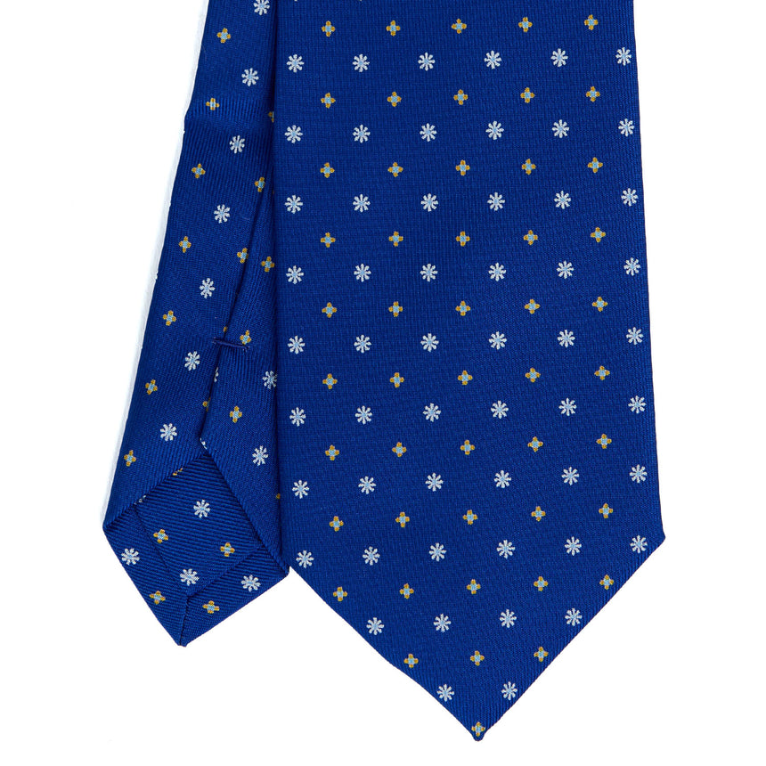 CRAVATTA EXTRA LONG IN SETA STAMPATA BLUETTE