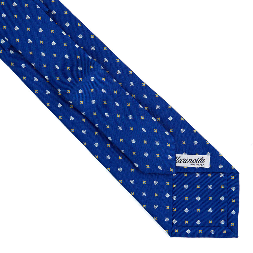 CRAVATTA EXTRA LONG IN SETA STAMPATA BLUETTE