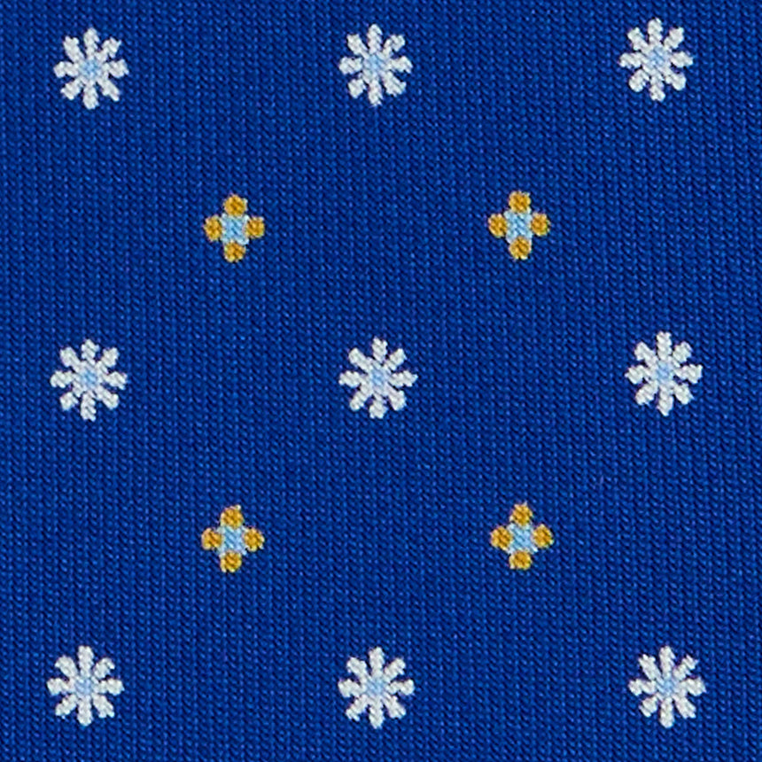 CRAVATTA EXTRA LONG IN SETA STAMPATA BLUETTE