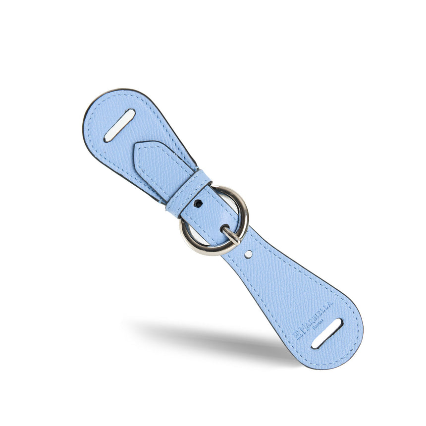 LIGHT BLUE LEATHER SCARF-BUCKLE