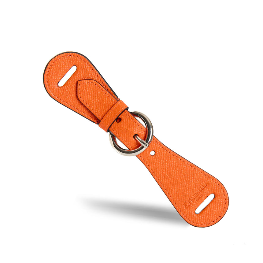 ORANGE LEATHER SCARF-BUCKLE