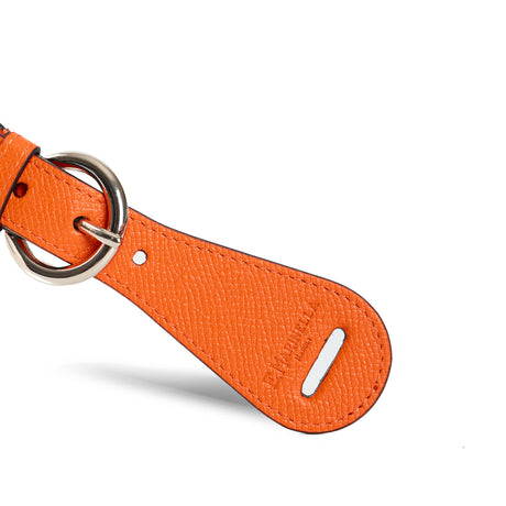 ORANGE LEATHER SCARF-BUCKLE