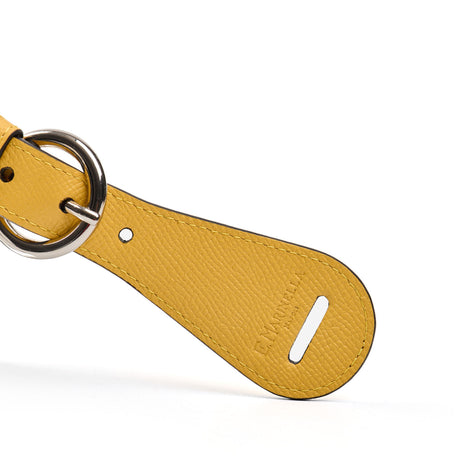 YELLOW LEATHER SCARF-BUCKLE