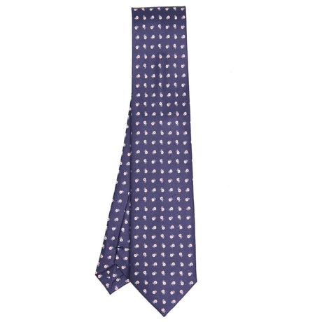 BLUE SILK AND ORANGE FIBER TIE