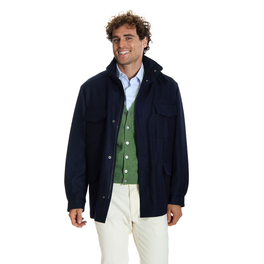 GIACCONE FIELD JACKET BLU