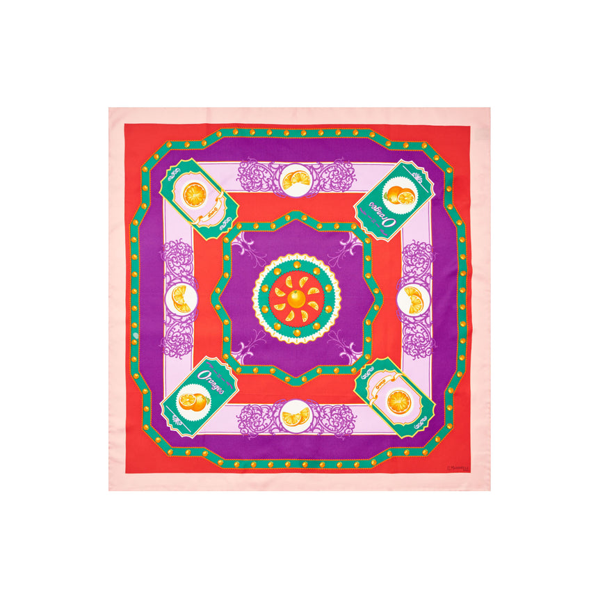 FOULARD IN SETA 90 ROSA