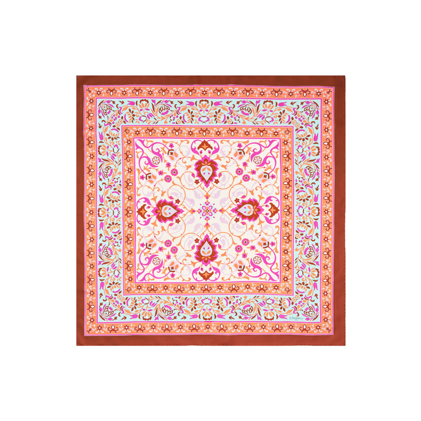 FOULARD IN SETA 90 MARRONE