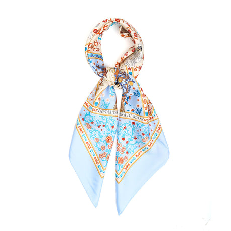 LIGHT BLUE SILK SCARF 90