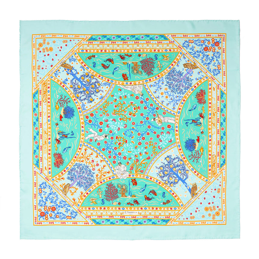 LIGHT GREEN SILK SCARF 90