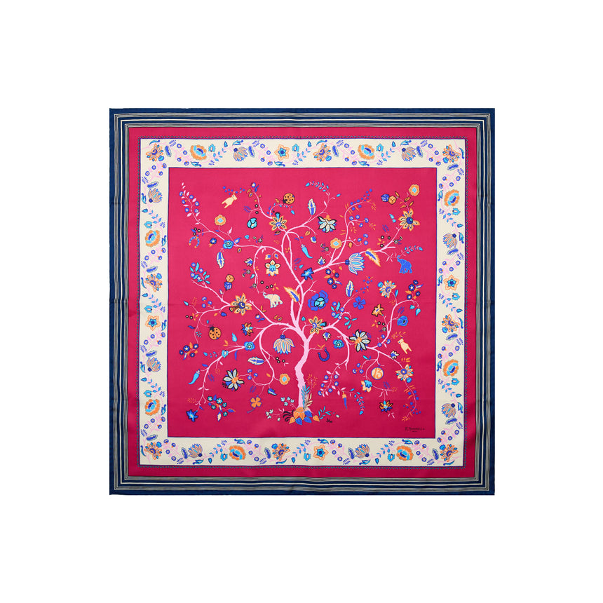 FUCHSIA SILK SCARF 90