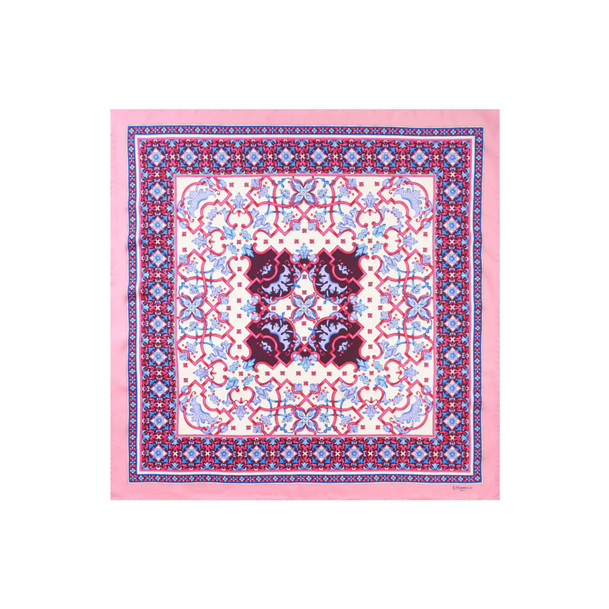 FOULARD IN SETA 90 ROSA