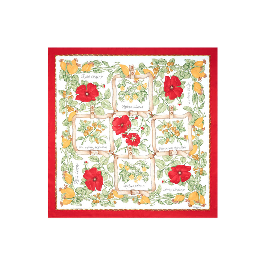 RED SILK SCARF 90