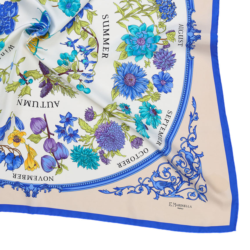 FOULARD IN SETA STAMPATA 90 BEIGE