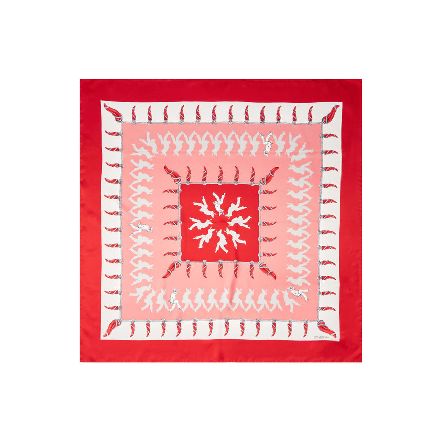 FOULARD IN SETA 90 ROSSO