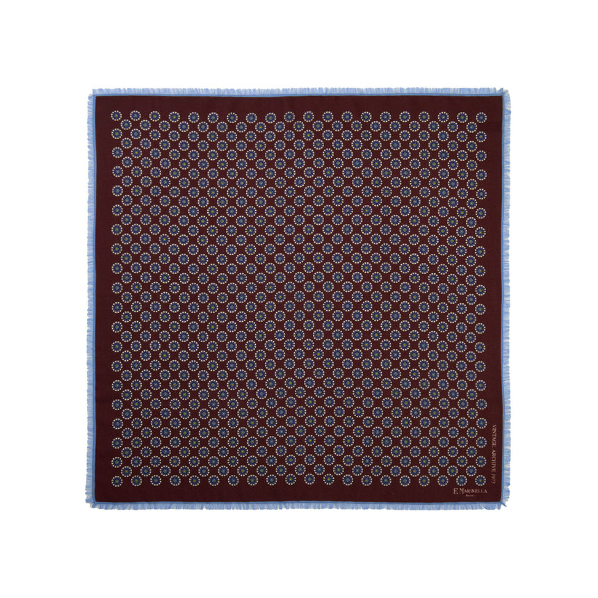 BURGUNDY WOOL, CASHMERE AND SILK SCARF 65