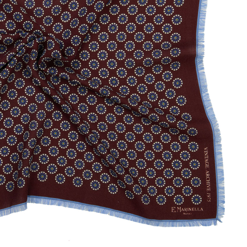 BURGUNDY WOOL, CASHMERE AND SILK SCARF 65