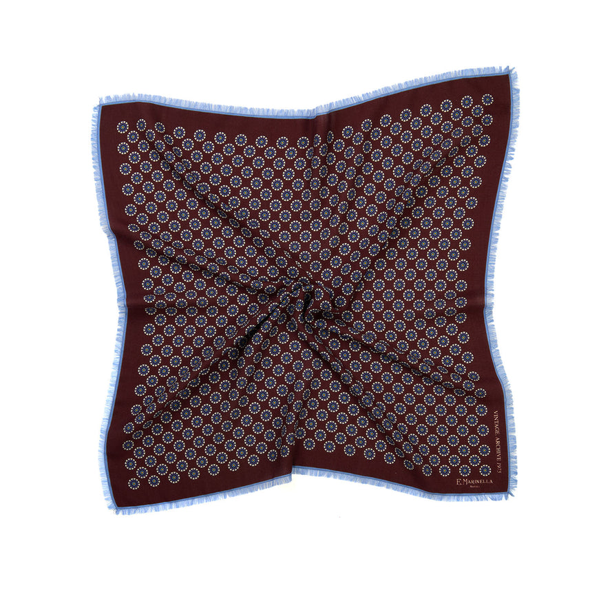 BURGUNDY WOOL, CASHMERE AND SILK SCARF 65