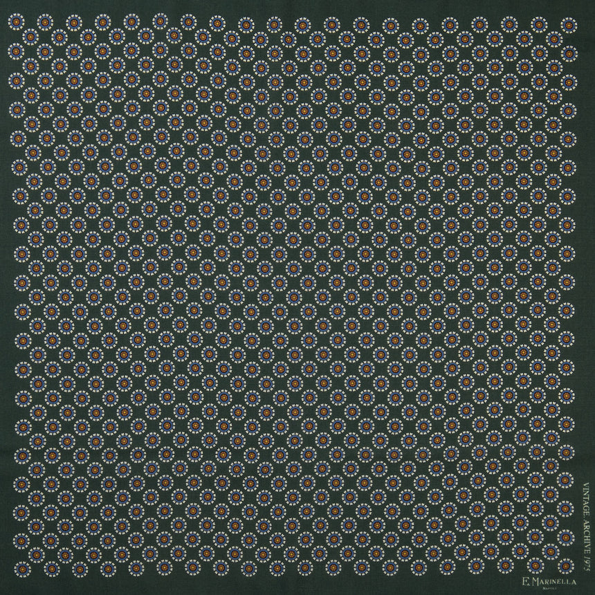 DARK GREEN WOOL, CASHMERE AND SILK SCARF 65